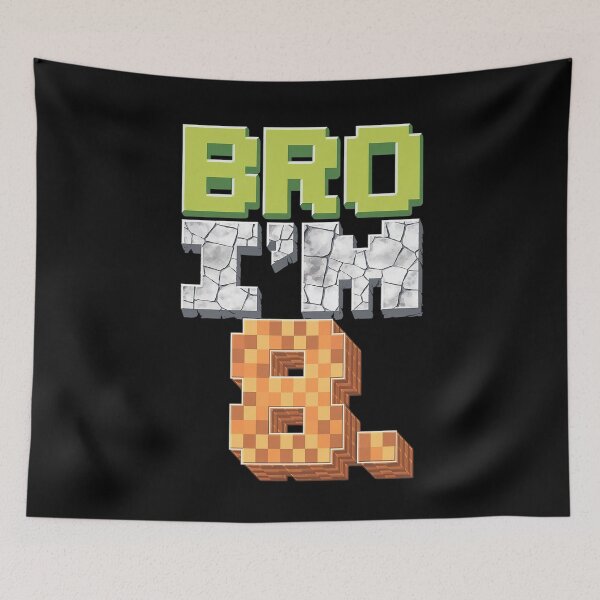 Item preview, Birthday Boy 8th Birthday 8 Year Old Game Pixel  designed and sold by MarkLeedsArt.