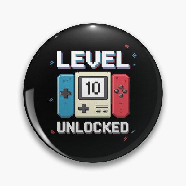Item preview, Level 10 unlocked Gamer 10th Birthday  Video Game lovers1  designed and sold by DigitaldeligArt.