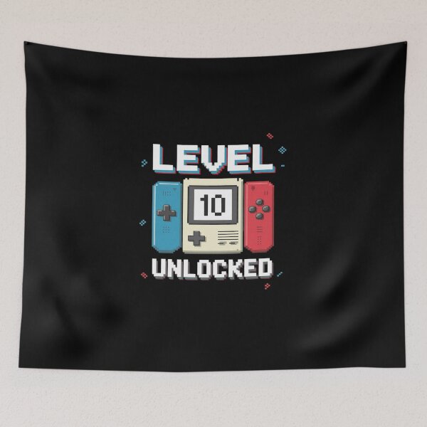 Item preview, Level 10 unlocked Gamer 10th Birthday  Video Game lovers1  designed and sold by DigitaldeligArt.
