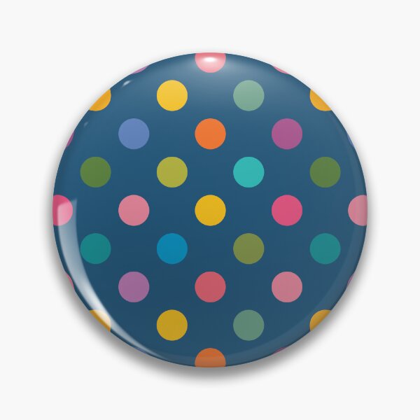 Item preview, Colorful Polka Dots on Light Navy Blue designed and sold by DuckyRubin.
