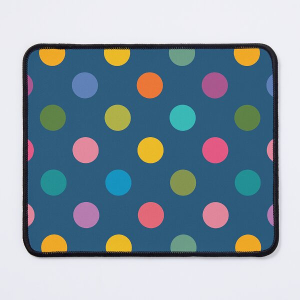 Item preview, Colorful Polka Dots on Light Navy Blue designed and sold by DuckyRubin.