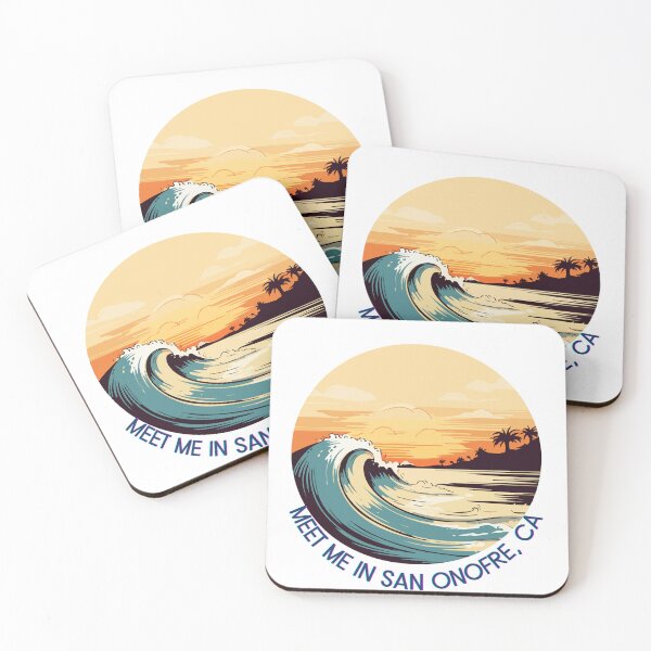 Item preview, Meet Me in San Onofre, CA. Gift for a Surf Lover, Waves Crasher. designed and sold by ShrimpAndGrits.