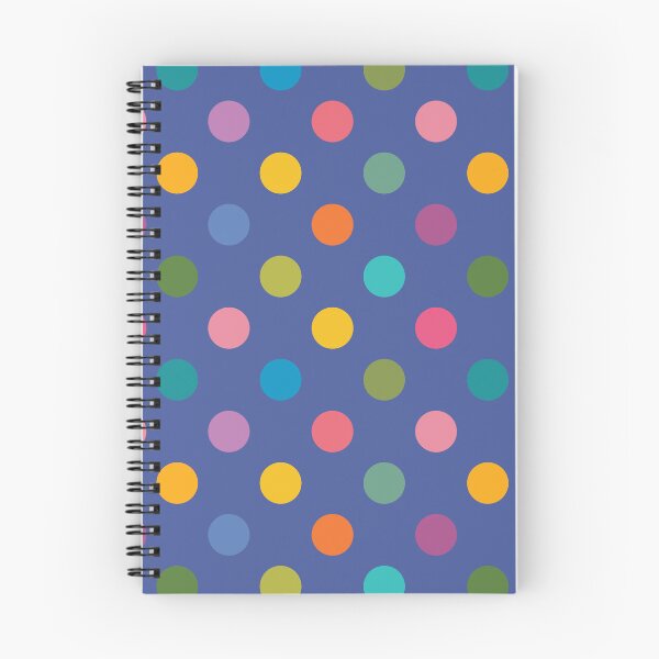 Item preview, Colorful Polka Dots on Blue designed and sold by DuckyRubin.
