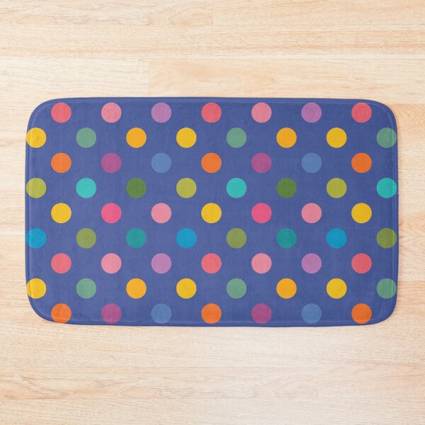 Item preview, Colorful Polka Dots on Blue designed and sold by DuckyRubin.