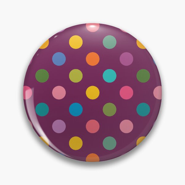 Item preview, Colorful Polka Dots on Plum designed and sold by DuckyRubin.