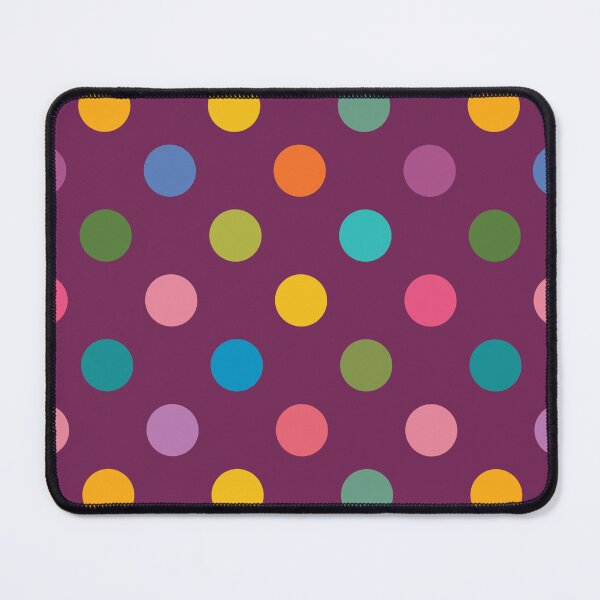 Item preview, Colorful Polka Dots on Plum designed and sold by DuckyRubin.