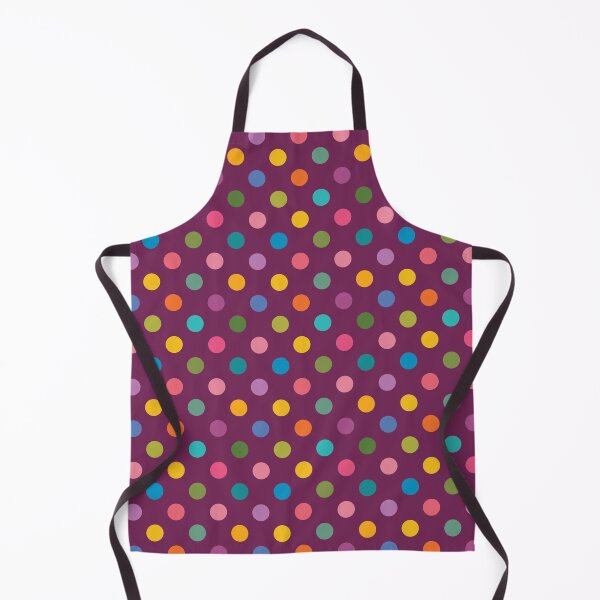 Item preview, Colorful Polka Dots on Plum designed and sold by DuckyRubin.