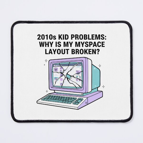Item preview, 2010s Kid Problems Broken MySpace Layout Retro Tech Art designed and sold by SplashTastic.