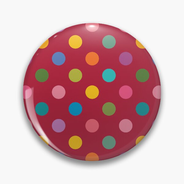 Item preview, Colorful Polka Dots on Deep Carmine designed and sold by DuckyRubin.