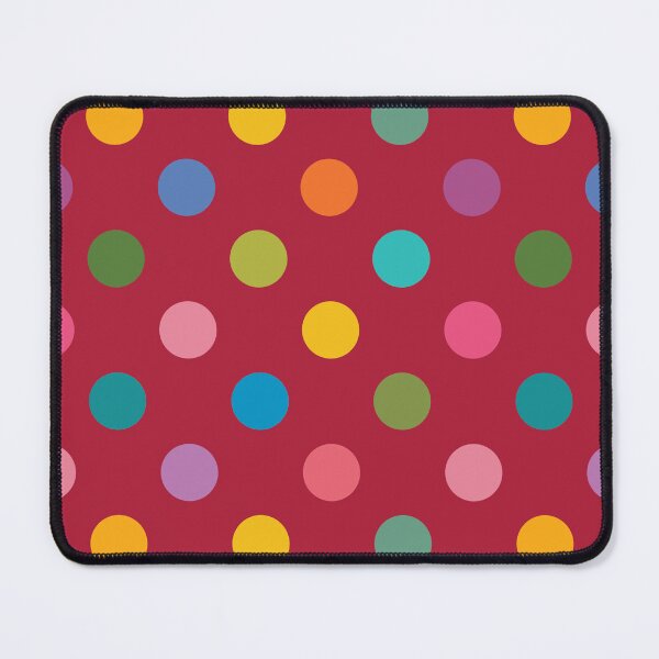 Item preview, Colorful Polka Dots on Deep Carmine designed and sold by DuckyRubin.
