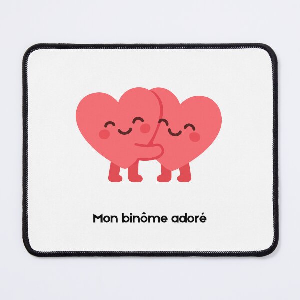 Aperçu de l'œuvre Mon Binôme Adoré - Cœurs Mignons Saint-Valentin et Amitié créée et vendue par Instants Design.