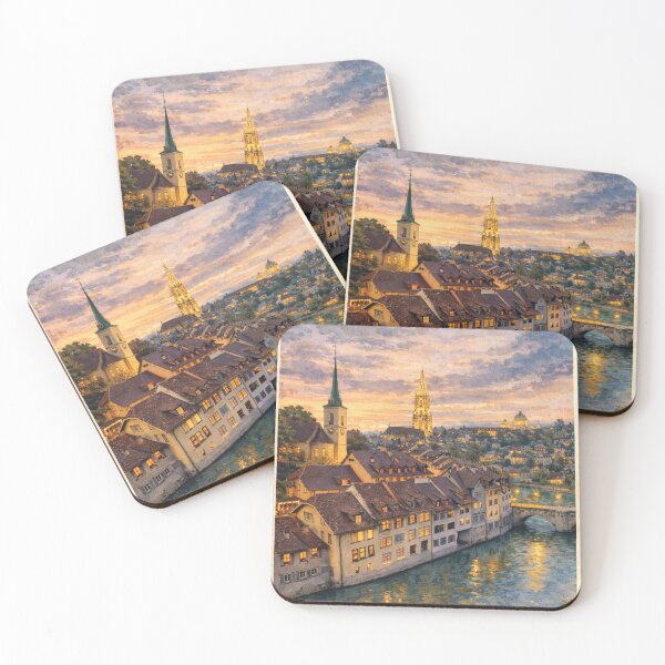 Item preview, Bern at Dusk – Switzerland’s Historic Capital by the Aare River designed and sold by Era-of-Traveler.