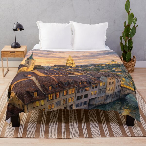 Item preview, Bern at Dusk – Switzerland’s Historic Capital by the Aare River designed and sold by Era-of-Traveler.