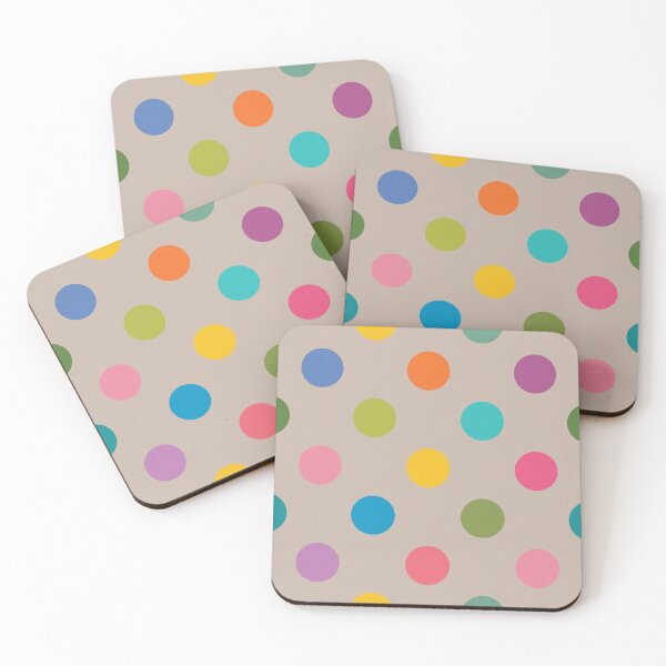 Item preview, Colorful Polka Dots on Tan designed and sold by DuckyRubin.