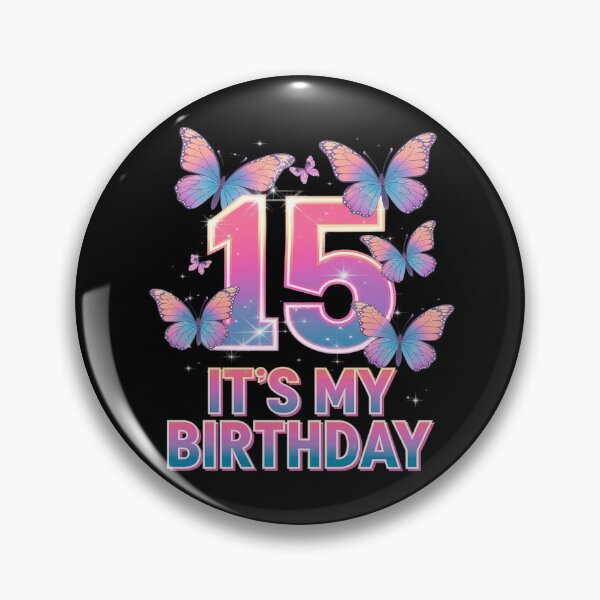 Item preview, Birthday Girl 15 Year Old, Butterfly, Number 15  designed and sold by MarkLeedsArt.