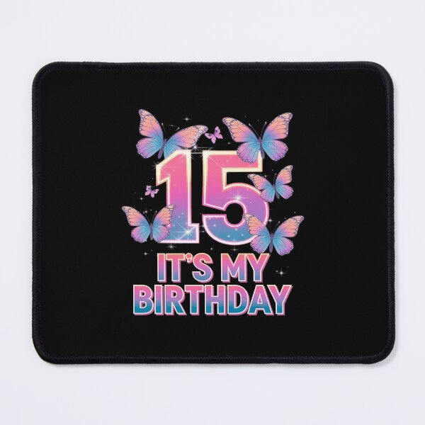 Item preview, Birthday Girl 15 Year Old, Butterfly, Number 15 designed and sold by MarkLeedsArt.