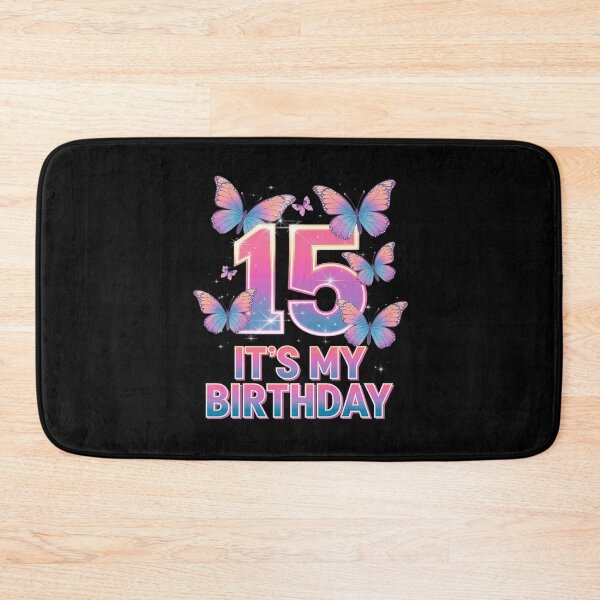 Item preview, Birthday Girl 15 Year Old, Butterfly, Number 15  designed and sold by MarkLeedsArt.