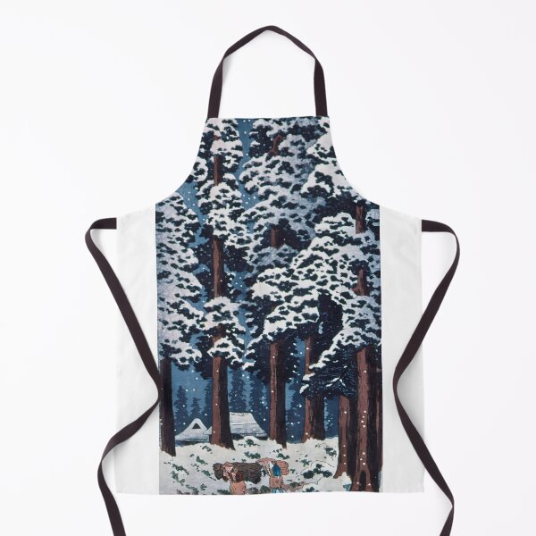 Item preview, Travelers in Snowy Cedar Grove - Hiroaki Takahashi Vintage Print designed and sold by Open Canvas.