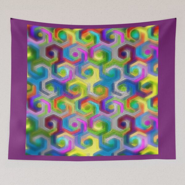 Item preview, Colorful Hexagons designed and sold by bloomingvine.