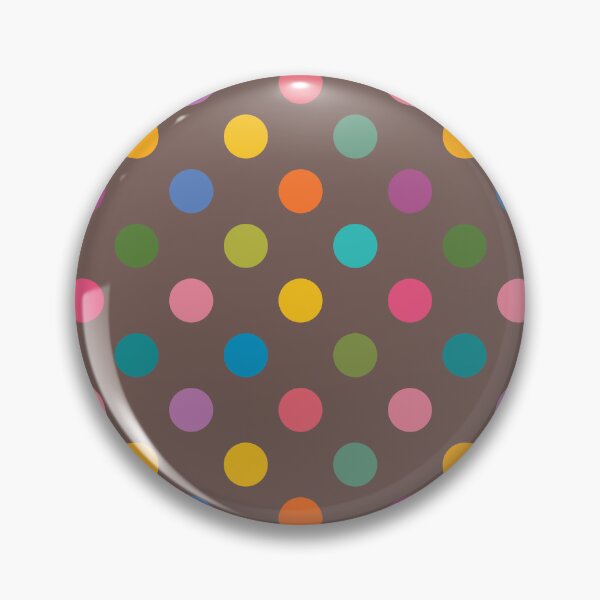 Item preview, Colorful Polka Dots on Brown designed and sold by DuckyRubin.