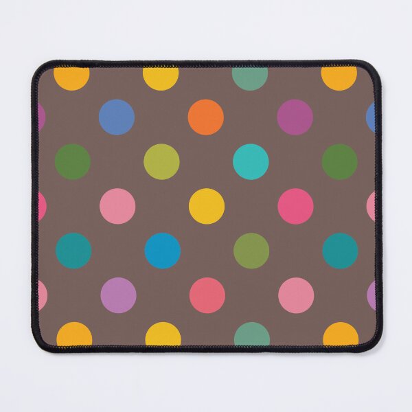 Item preview, Colorful Polka Dots on Brown designed and sold by DuckyRubin.