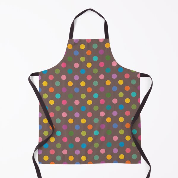 Item preview, Colorful Polka Dots on Brown designed and sold by DuckyRubin.