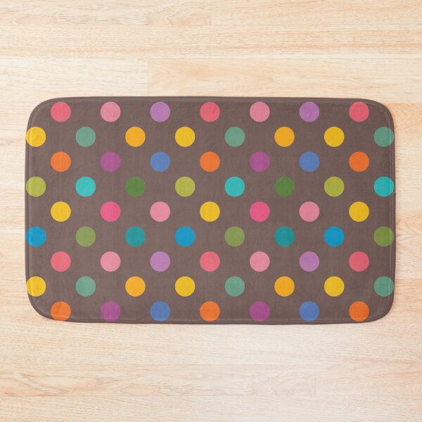 Item preview, Colorful Polka Dots on Brown designed and sold by DuckyRubin.