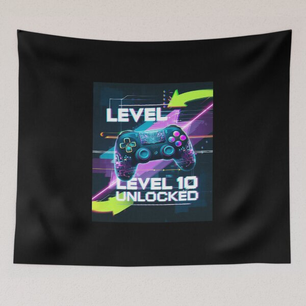 Item preview, Level 10 Unlocked Video Gamer Geek 10th Birthday designed and sold by DigitaldeligArt.