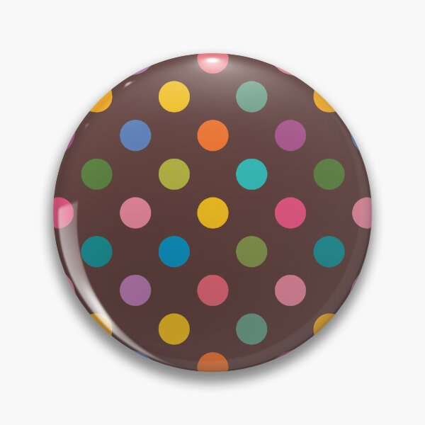 Item preview, Colorful Polka Dots on Chocolate Brown designed and sold by DuckyRubin.