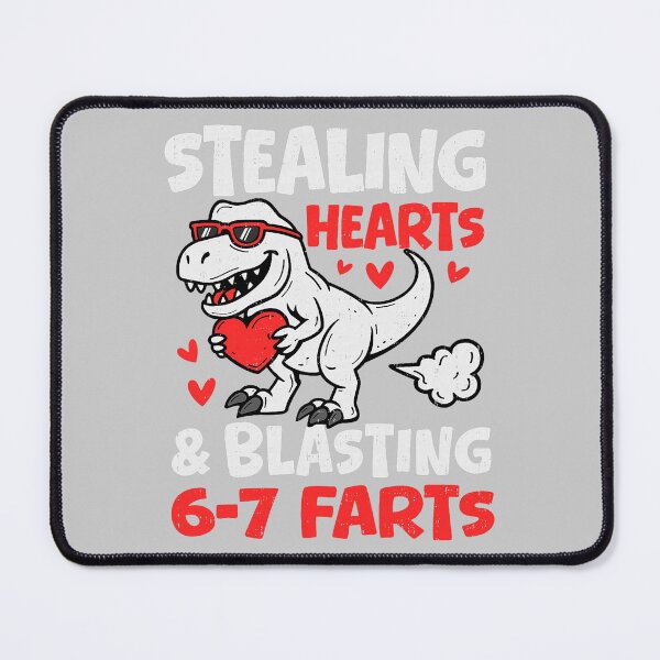Item preview, Funny Dino Stealing Hearts Blasting 6 7 Farts Valentines Six Seven designed and sold by mjohnson9.