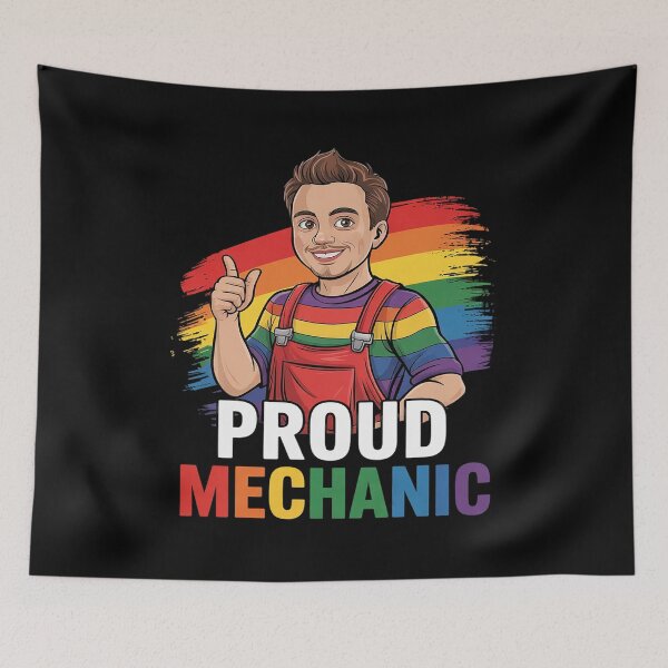 Item preview, Vintage Proud Mechanic Costume Rainbow Flag Proud LGBT  designed and sold by VerseFarm.