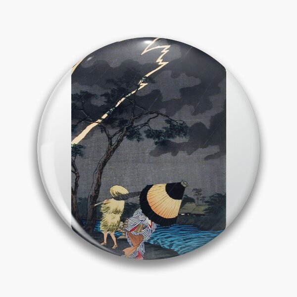 Item preview, Sudden Thunderstorm and Lightning - Hiroaki Takahashi Vintage Print designed and sold by Open Canvas.