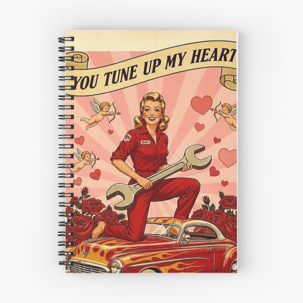 Item preview, You Tune Up My Heart: Retro Flame-Job Garage Valentine designed and sold by Art's Diner.