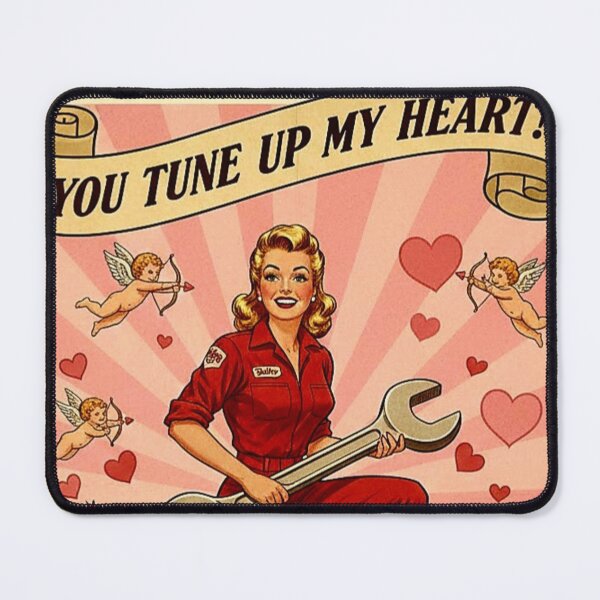 Item preview, You Tune Up My Heart: Retro Flame-Job Garage Valentine designed and sold by Art's Diner.