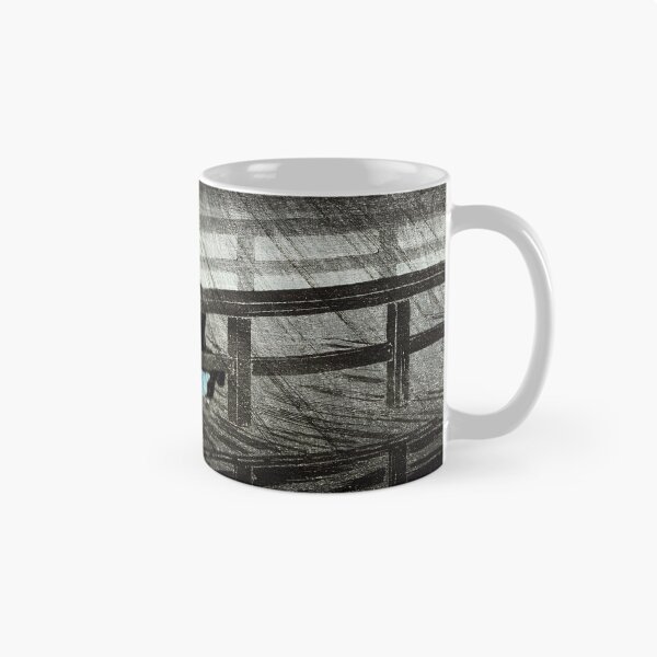 Item preview, Travelers Crossing Bridge in Rain Storm - Hiroaki Takahashi Vintage Print designed and sold by Open Canvas.