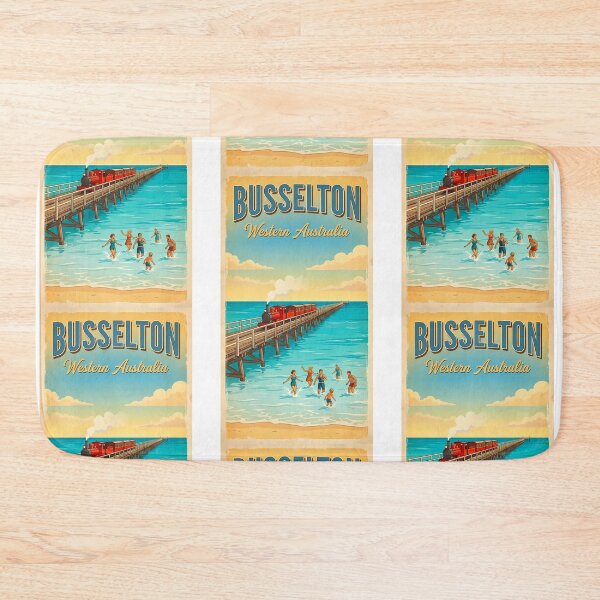 Item preview, Busselton Jetty Western Australia - Vintage Red Train Poster designed and sold by Digital Dreams Arts.