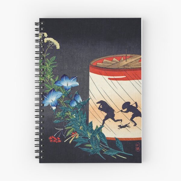 Item preview, Lantern with Silhouette and Autumn Flowers - Hiroaki Takahashi Vintage Print designed and sold by Open Canvas.