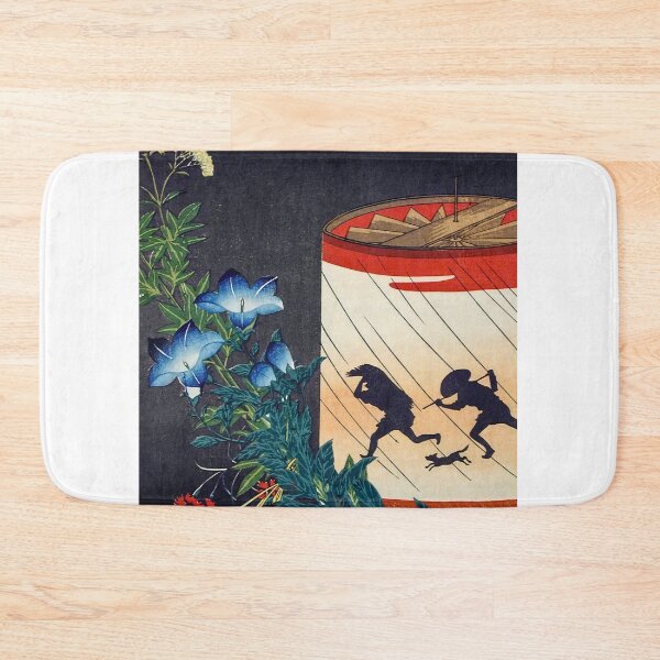 Item preview, Lantern with Silhouette and Autumn Flowers - Hiroaki Takahashi Vintage Print designed and sold by Open Canvas.