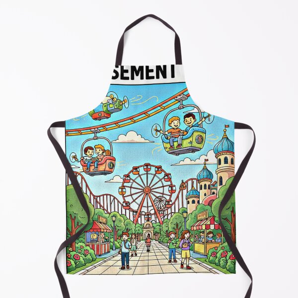 Item preview, Colorful Amusement Park Illustration designed and sold by mbmstores.