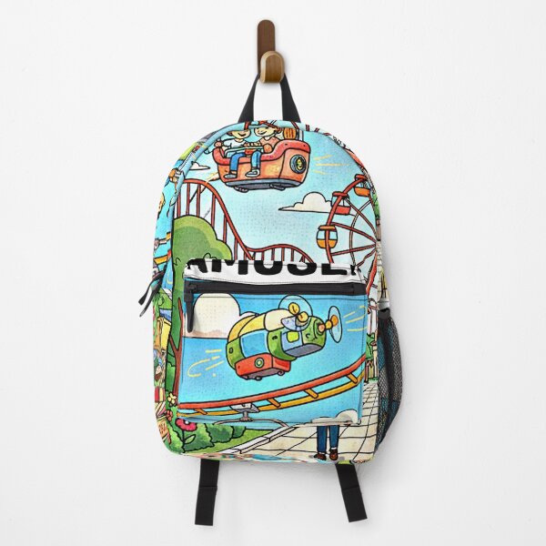 Item preview, Colorful Amusement Park Illustration designed and sold by mbmstores.