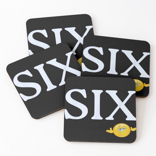 Item preview, Six Shrug Emoji Minimal Funny Typography Meme Design designed and sold by DogoMalulu.