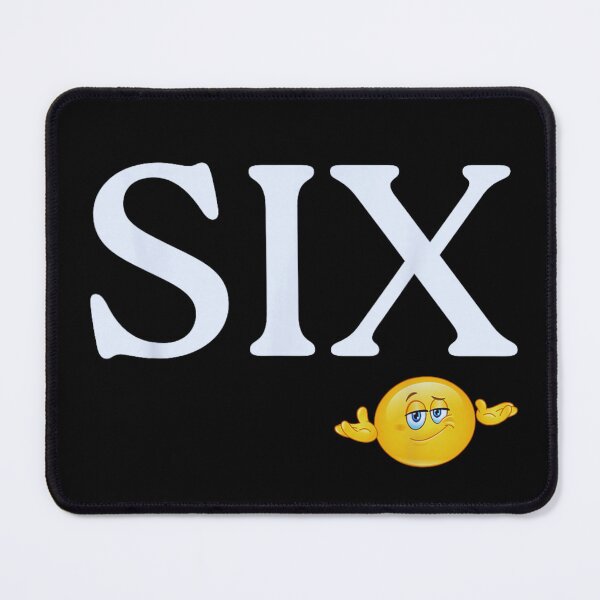 Item preview, Six Shrug Emoji Minimal Funny Typography Meme Design designed and sold by DogoMalulu.