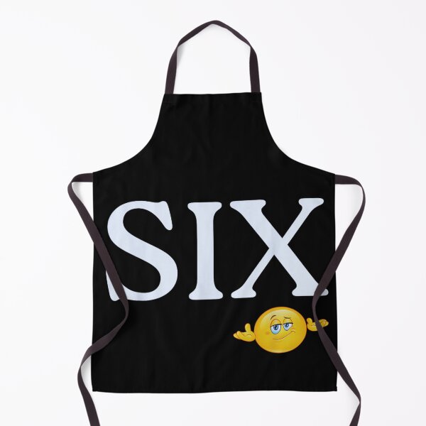 Item preview, Six Shrug Emoji Minimal Funny Typography Meme Design designed and sold by DogoMalulu.