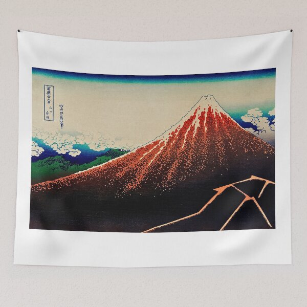 Item preview, Thunderstorm Beneath the Summit (Mount Fuji) - Katsushika Hokusai Print designed and sold by Open Canvas.
