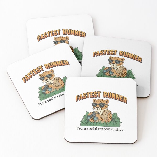 Item preview, Fastest Runner From Social Responsibilities – Funny Cheetah 90s Vintage Graphic designed and sold by FakeJoo.