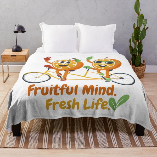 Item preview, Fruitful Mind Fresh Life – Cute Orange Cycling Illustration | Fun Fruit Cartoon Art designed and sold by UI Expert.