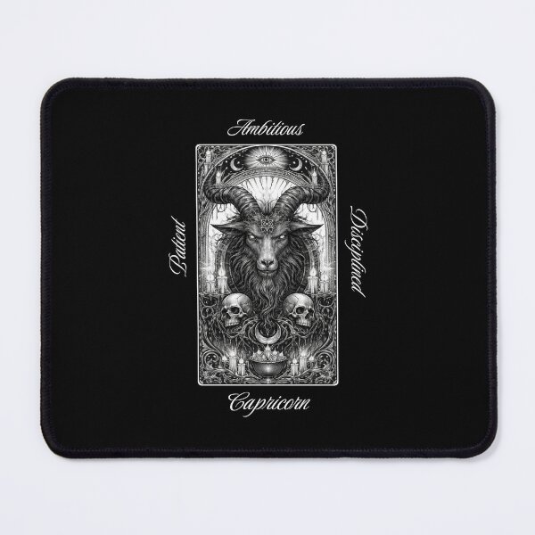 Item preview, Capricorn Tarot Card – Dark Gothic Zodiac Illustration designed and sold by ViviNyks.
