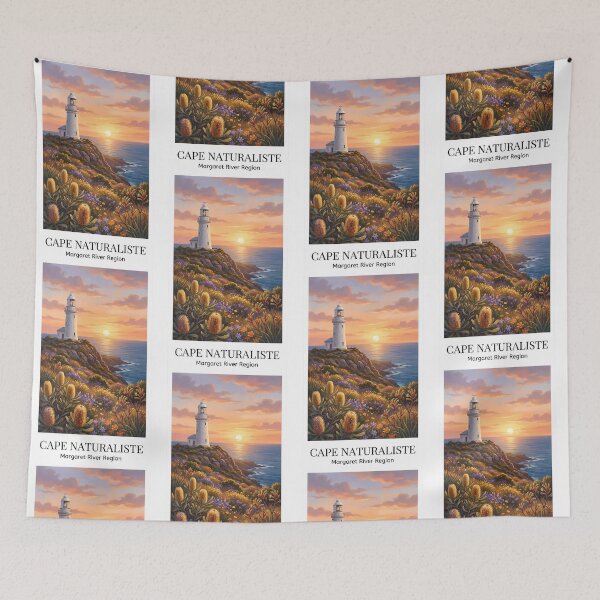 Item preview, Cape Naturaliste Lighthouse WA - Wildflowers & Sunset Art designed and sold by Digital Dreams Arts.