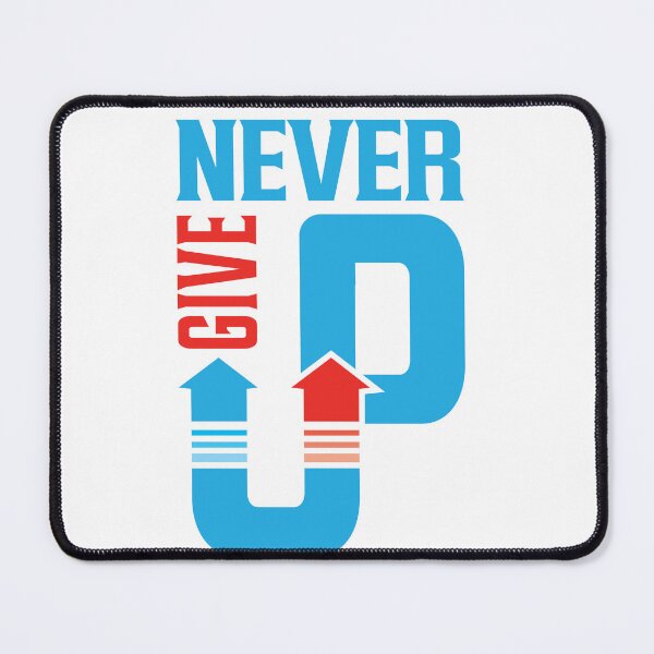 Item preview, Never Give Up Dynamic Arrow Typography T-Shirt Design designed and sold by DesignsDrip.