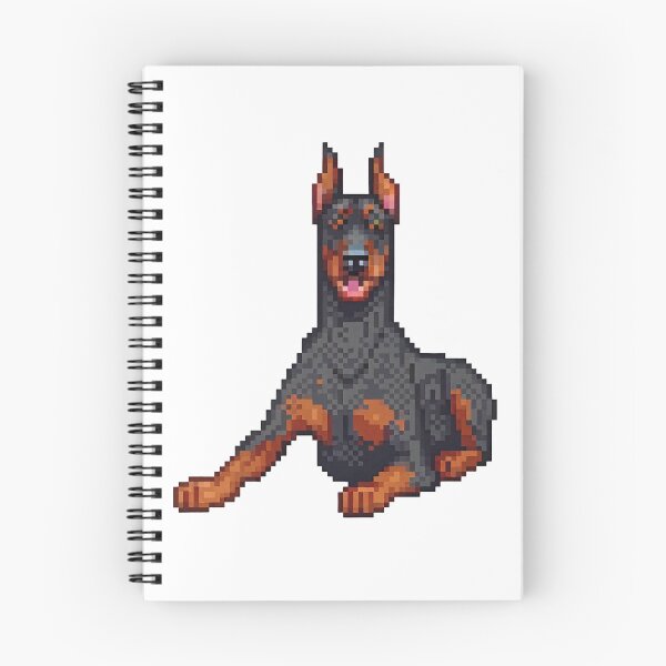 Item preview, Pixel Doberman Pinscher – Retro Pixel Art Dobie Dog Design designed and sold by ikidyounot.